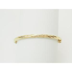 Children's Opening Bracelet In 18 Carat Yellow Gold - Twisted Band