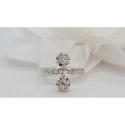 Platinum White Gold And Diamond Ring