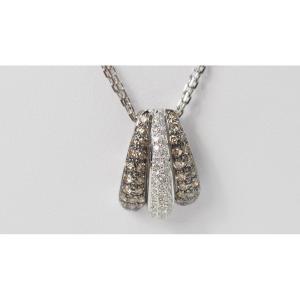 White Gold And Diamond Pendant Necklace
