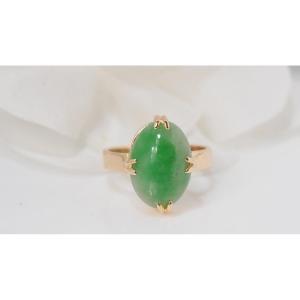Yellow Gold And Jade Ring