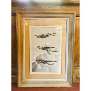 Airplane Watercolor By Guy Legay