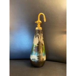 Glass Paste Spray Signed Galle