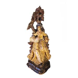 Wooden Sculpture Of A Woman