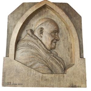 Sculpture Bas Relief Pope John XXIi