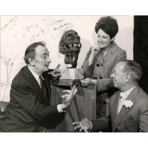 Salvador Dali - Original Photograph With Drawings And Dedication.