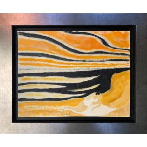 André Brasilier - Original Signed Work. "evening On Oléron" - Oil On Canvas