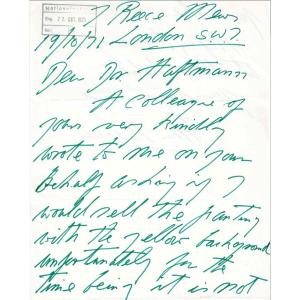 Francis Bacon - Autograph Letter Signed To Werner Haftmann.