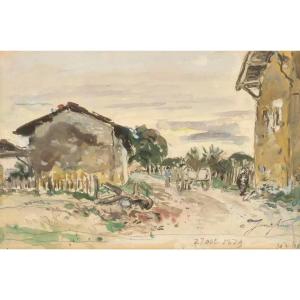 Johan Barthold Jongkind - Original Drawings. Watercolors And Pencil Drawings On Paper. 1879