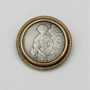 Bronze Brooch, “the Broken Jug”, Greuze, 1920.
