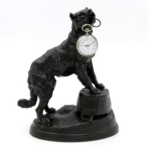 Charles Valton. Watchdog Wearing Pocket Watch 19th Century, Regulates, Signed.