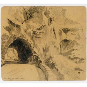 “gorges Du Loup”, Graphite Drawing, Alex Jorio, 1941.