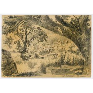 “le Cannet”, Graphite Drawing, Alex Jorio, 1948. 