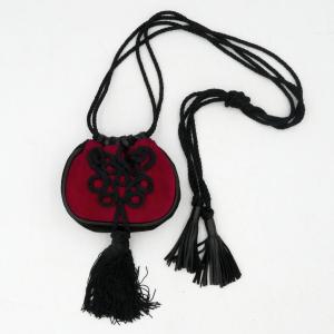 Yves Saint Laurent, Small Multifunctional Handbag, Red And Black, 1990.