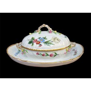 Kpm Berlin Porcelain Covered Sugar Bowl Königliche Porzellan-manufaktur Sauce Bottle 