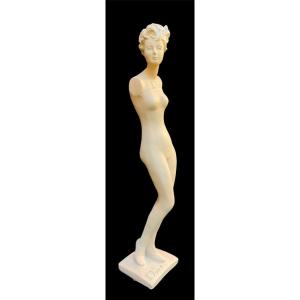 Statue Dior Boutique 1950 New Look Christian Dior Mannequin Fashion Plaster 