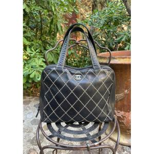 SAC CHANEL WILD STITCH KARL LAGERFELD COCO CHANEL MAROQUINNERIE  CUIR 