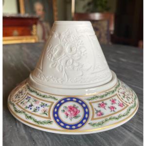PHOTOPHORE HAVILAND MODÈLE LOUVECIENNES PORCELAINE LIMOGES FRANCE