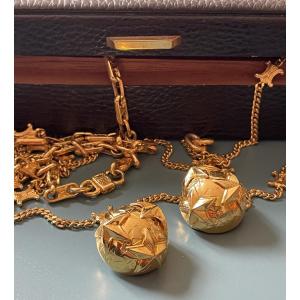 Clip-on Earrings From Maison Celine In Vintage Gold-plated Metal Celine Couture Jewelry