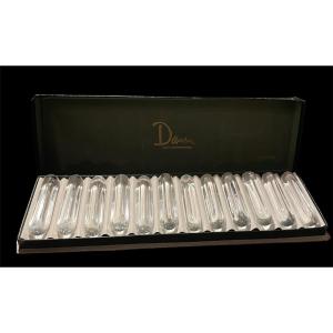 12 Crystal Knife Rests From Daum Crystal France Daum Crystal Tableware