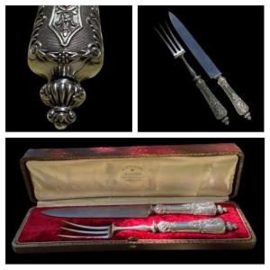 Napoleon III-filled Silver Cutlery By The Silversmith Victor Boivin Fils