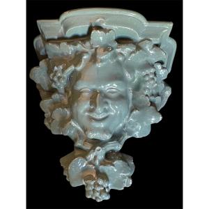 Terracotta Wall Stand Or Console   Bacchus Dyonisos Vine Grapes   