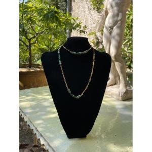 Couture Necklace From Maison Guy Laroche In Vintage Gold Metal 1970  
