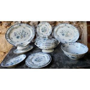 Bernardaud House Table Service Pahang Model In Limoges Porcelain 