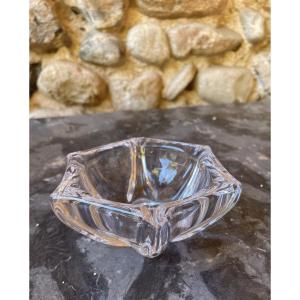 Daum Ashtray Or Pocket Tray In Transparent Crystal 1970s-1980s Daum France 