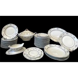 Haviland Tableware, Blueberry Pattern, Mozart Shape, Limoges Porcelain Cornflower