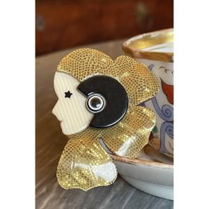 Léa Stein Paris Brooch Elegant Corolle Couture Jewelry 