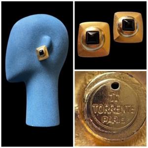 Pair Of Clip-on Earrings From Torrente Paris Couture Jewelry 