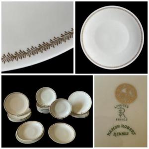 Raynaud Tableware Set In Limoges Porcelain With Gold Rim