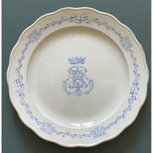 English Earthenware Plate Baron's Crown House Ernest-baptiste Léveillé