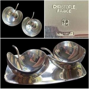 Lino Sabattini For Christofle Foglia Silver-plated Metal Set Gallia Collection
