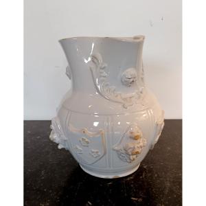 Malicorne Earthenware Pitcher By Emile Tessier