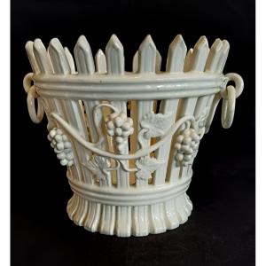 19th Century Langeais Earthenware Flowerpot