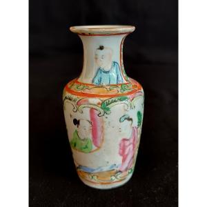 19th Century Canton Miniature Vase