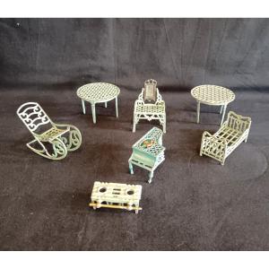 Part Of A Metal Dollhouse Furniture Set By Simon & Rivollet