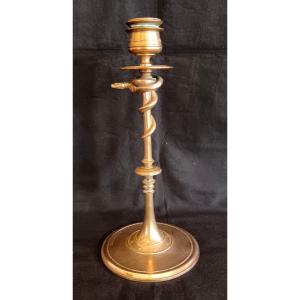 Gilt Bronze Candlestick Barbedienne 19th Century
