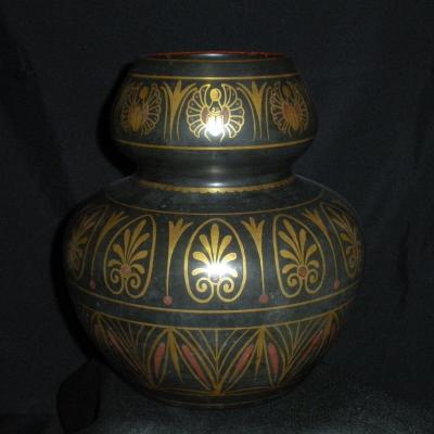 Earthenware Scarab Vase From Tours