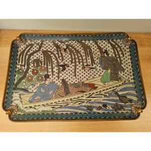Japanese Cloisonné Dish. Edo Period.