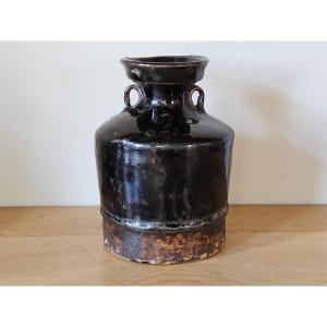 Chinese Double-handled Pot From Henan. Song Dynasty.