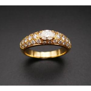 Boucheron Axelle Diamond Ring, 18k Yellow Gold.