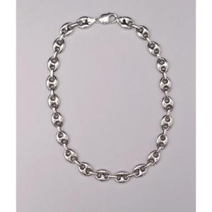 Silver Coffee Bean Necklace.