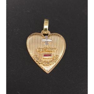 Augis, Heart Pendant, 18 Carat Gold.
