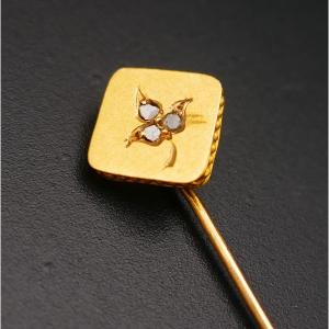 Tie Pin, Rose-cut Diamonds.