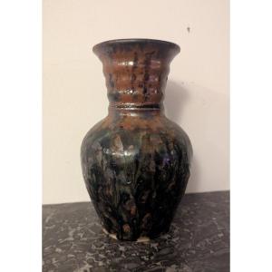 Glazed Stoneware Vase. Pottery From La Borne. Lucien Talbot.
