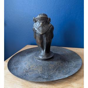 19th Century Bronze Inkwell.