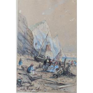 Louis Amable Crapelet. Etretat.