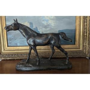 Large Bronze Horse. Monogram Eh